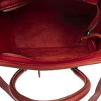 Celine Nano Luggage Red Gray Calfskin Leather — view 9