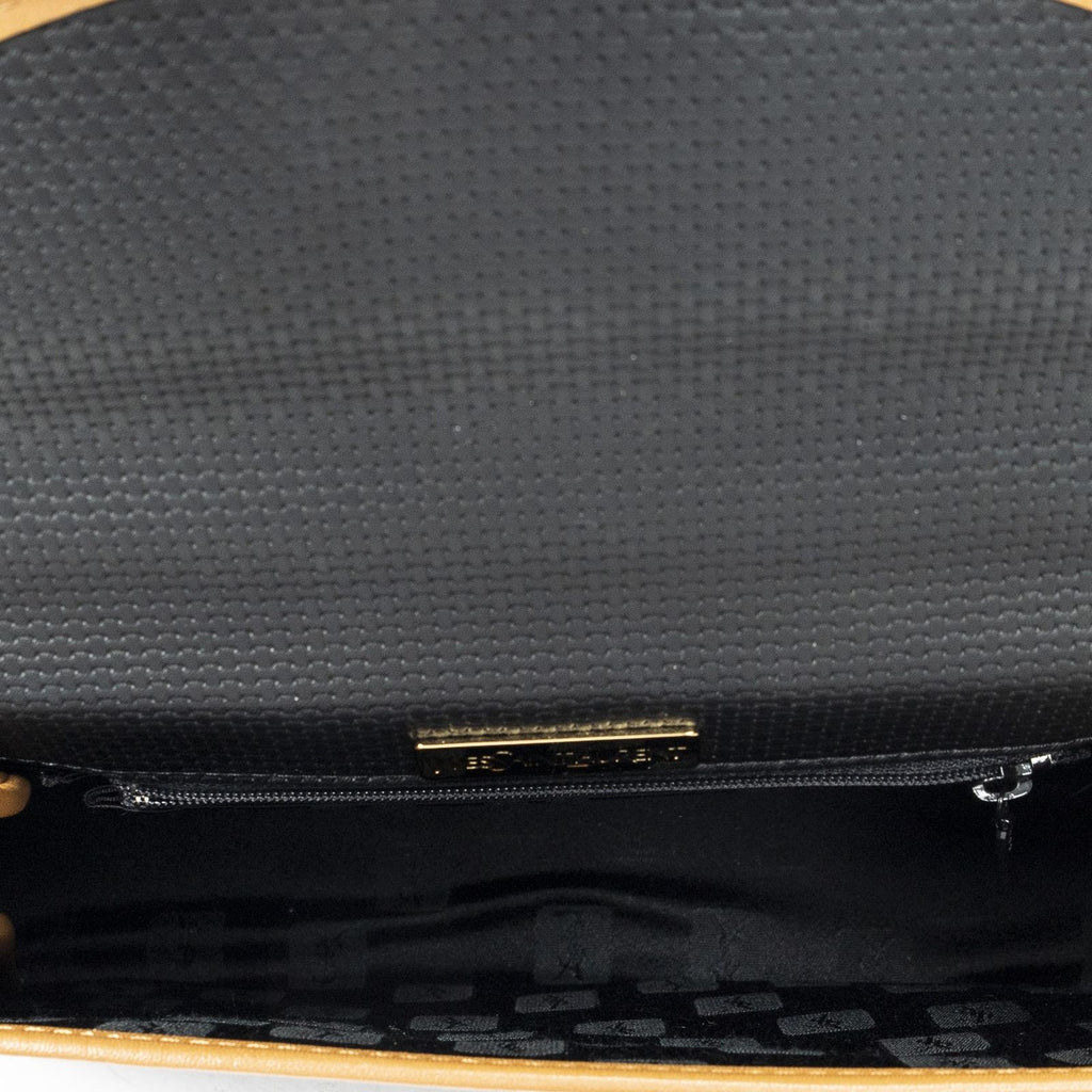 Saint Laurent Vintage Top Handle Flap Black Tang Gogh Canvas — view 9