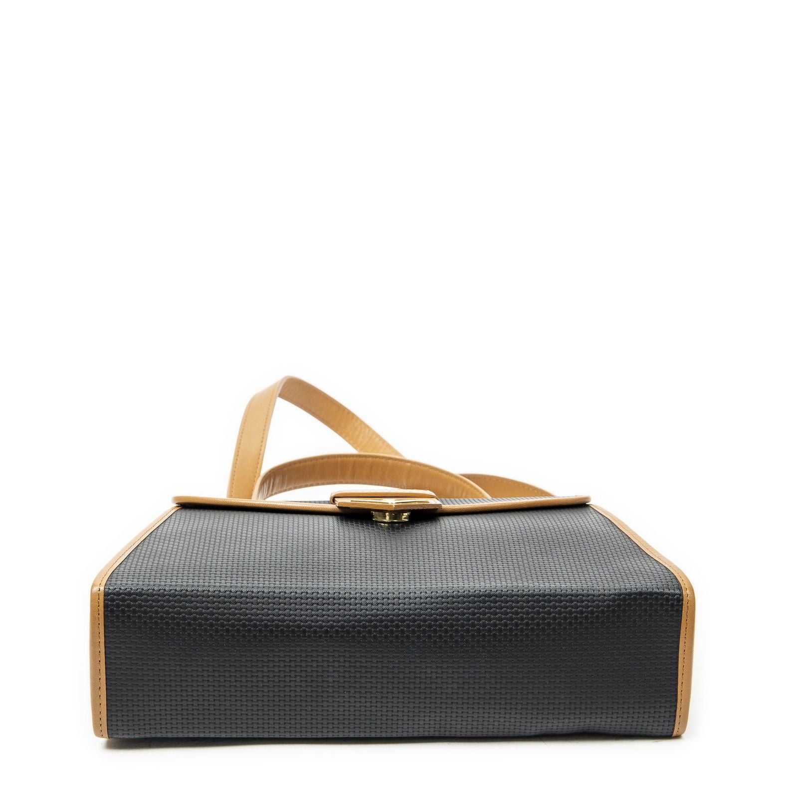 Saint Laurent Vintage Top Handle Flap Black Tang Gogh Canvas — view 6