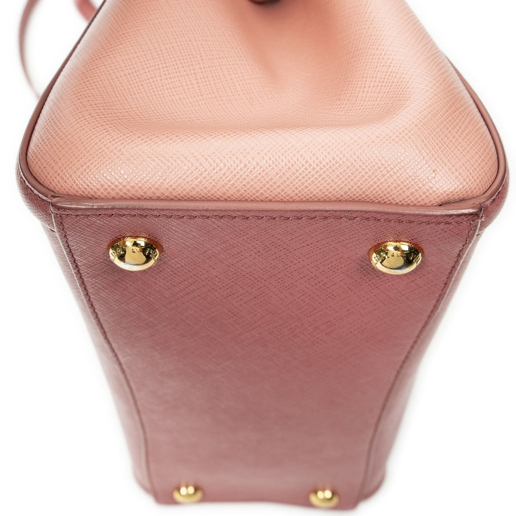 Prada Small Pop Tote Light Pink Saffiano Leather — view 7