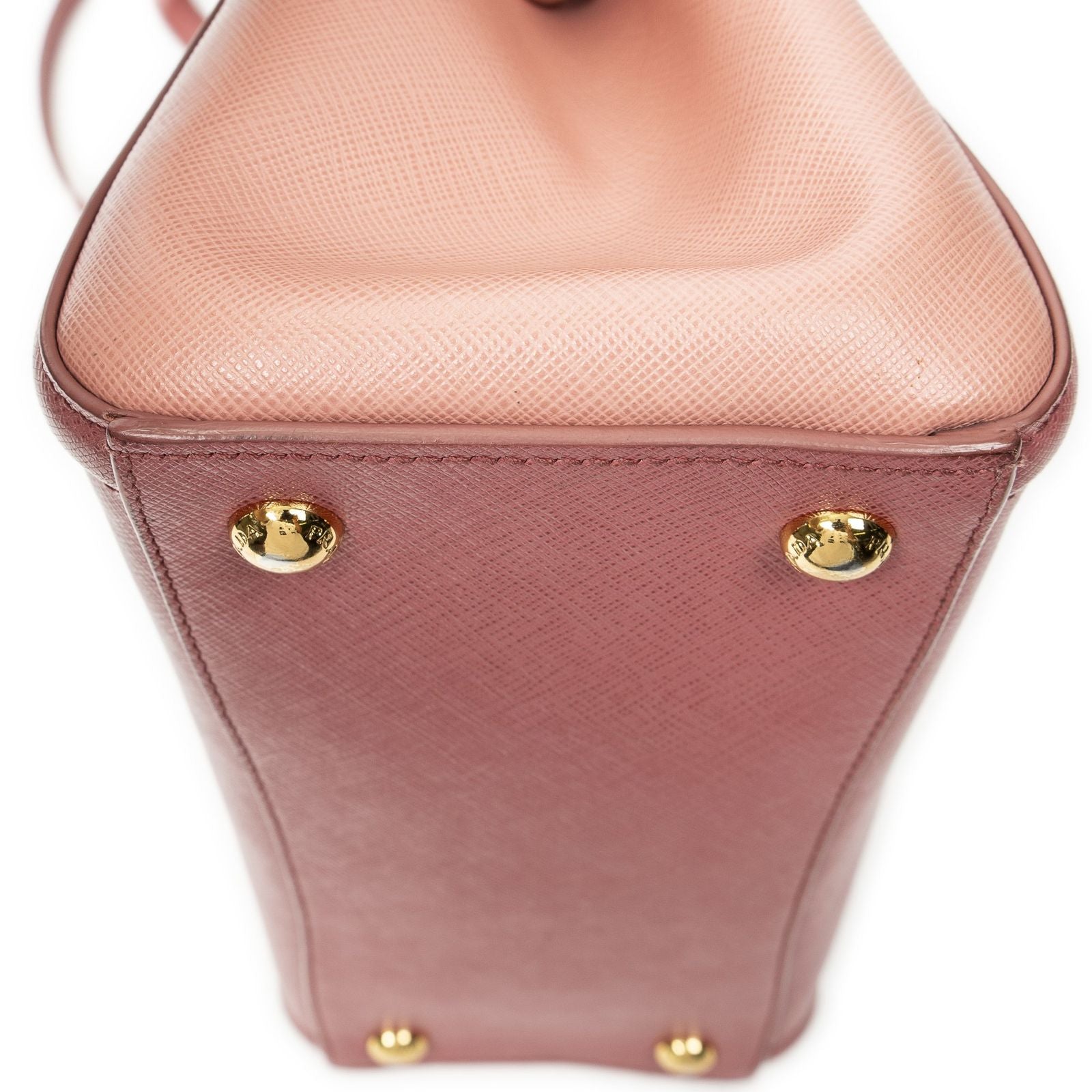 Prada Small Pop Tote Light Pink Saffiano Leather — view 7