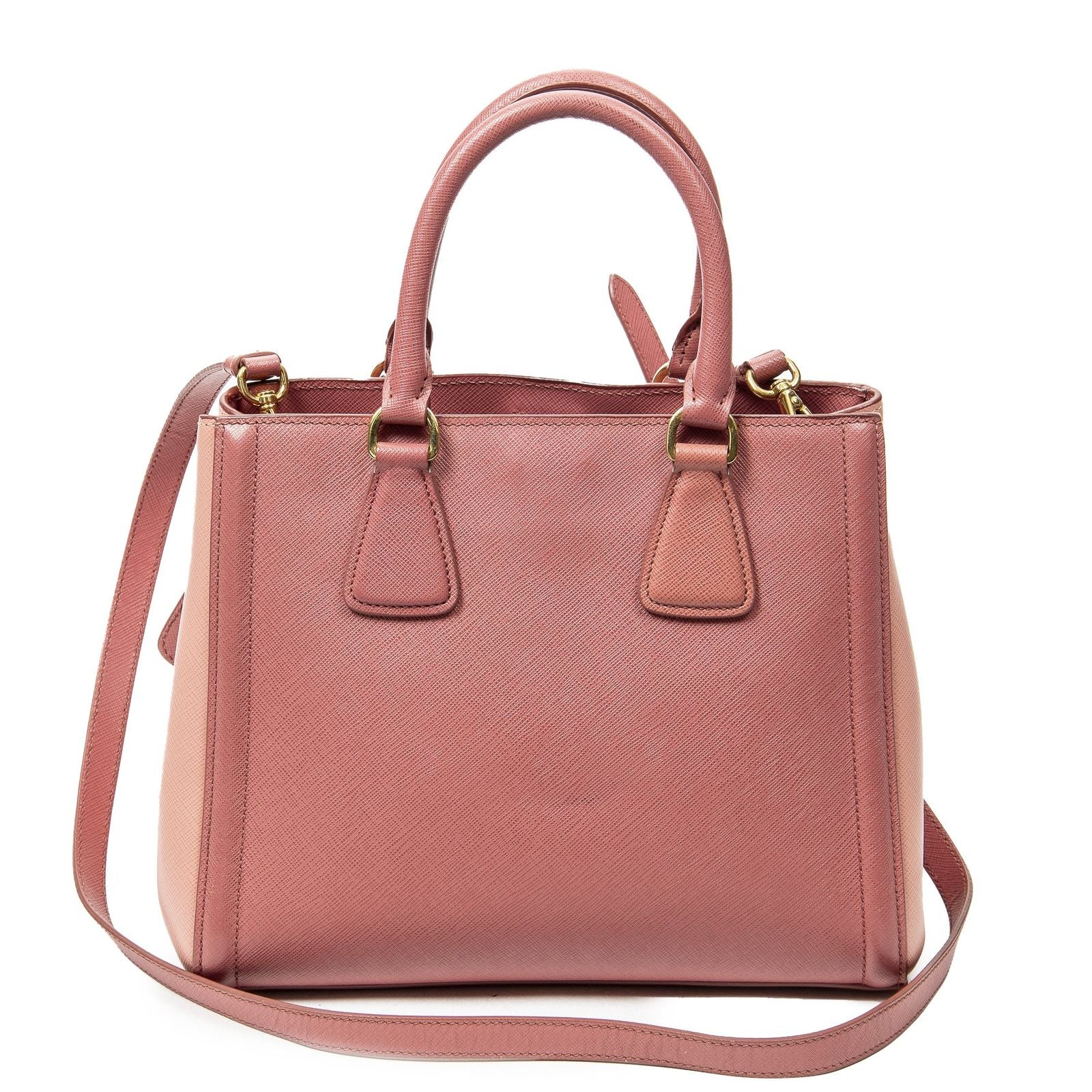 Prada Small Pop Tote Light Pink Saffiano Leather — view 5