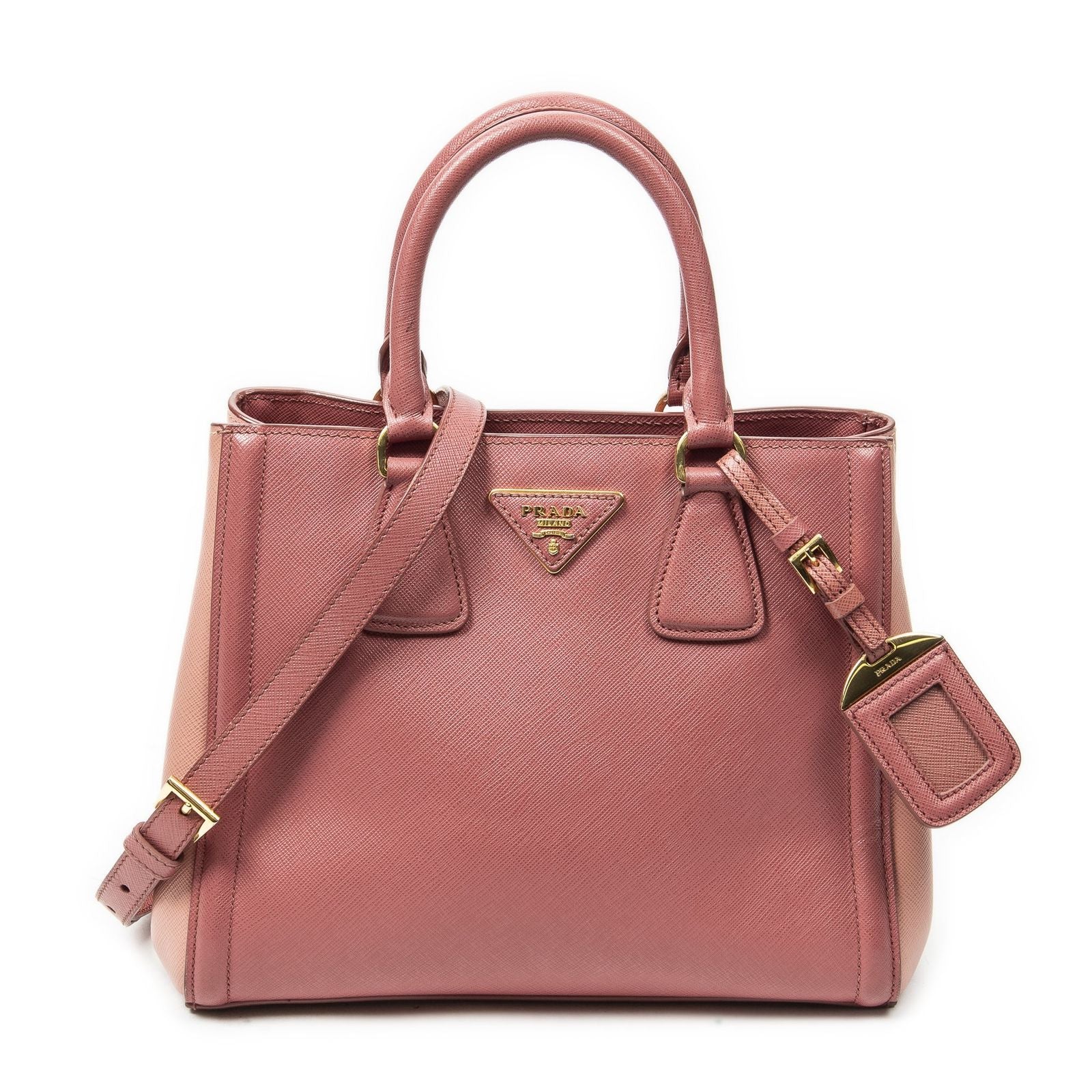 Prada Small Pop Tote Light Pink Saffiano Leather
