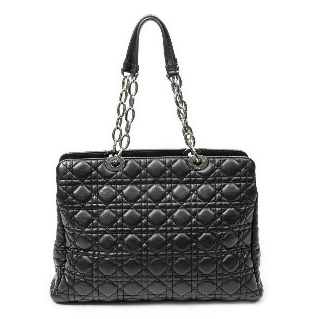 Dior Soft Shopping Tote Black Kanji Lambskin Leather — view 5