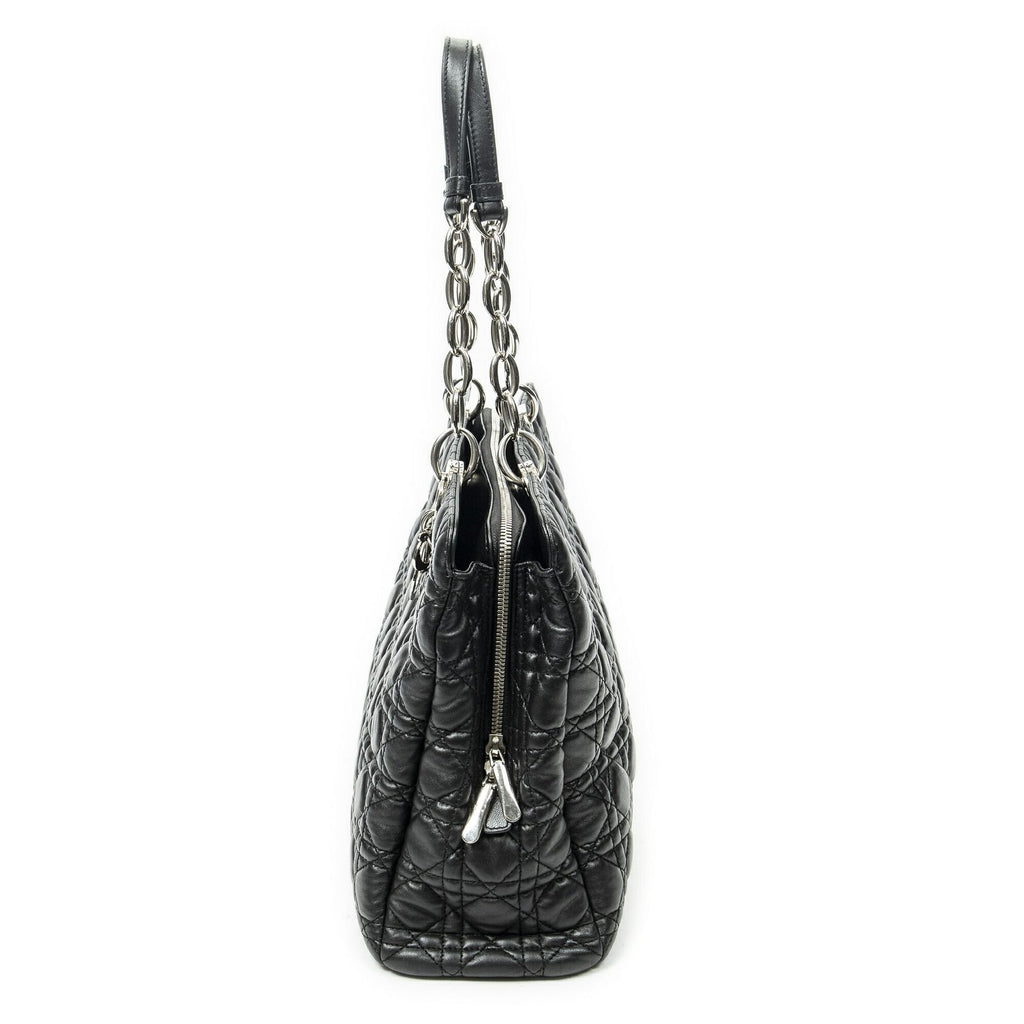Dior Soft Shopping Tote Black Kanji Lambskin Leather — view 3