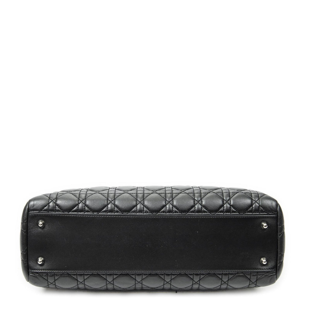 Dior Soft Shopping Tote Black Kanji Lambskin Leather — view 6