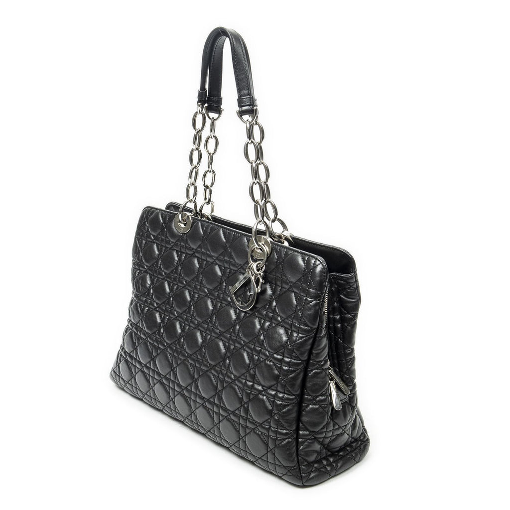 Dior Soft Shopping Tote Black Kanji Lambskin Leather — view 2
