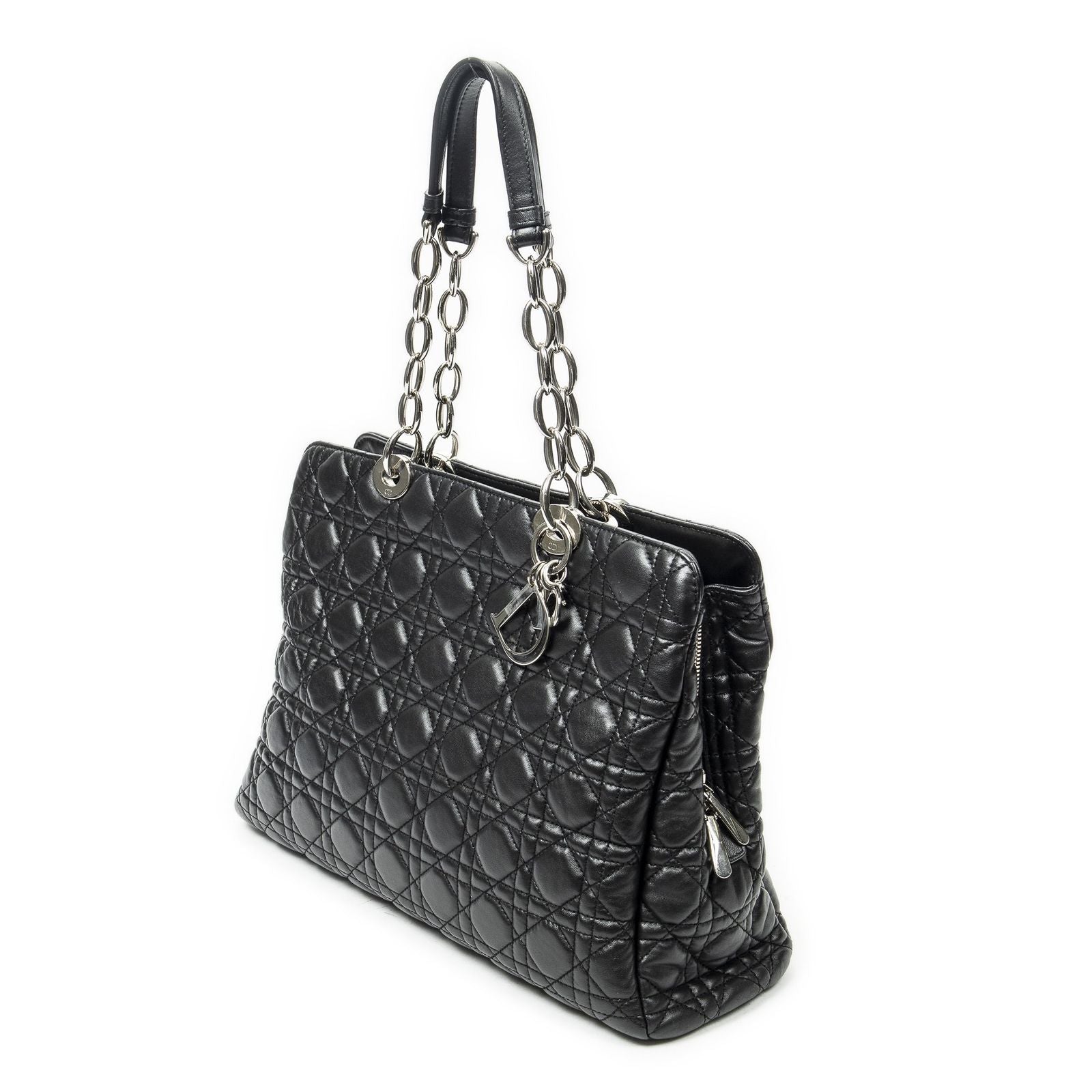 Dior Soft Shopping Tote Black Kanji Lambskin Leather — view 2