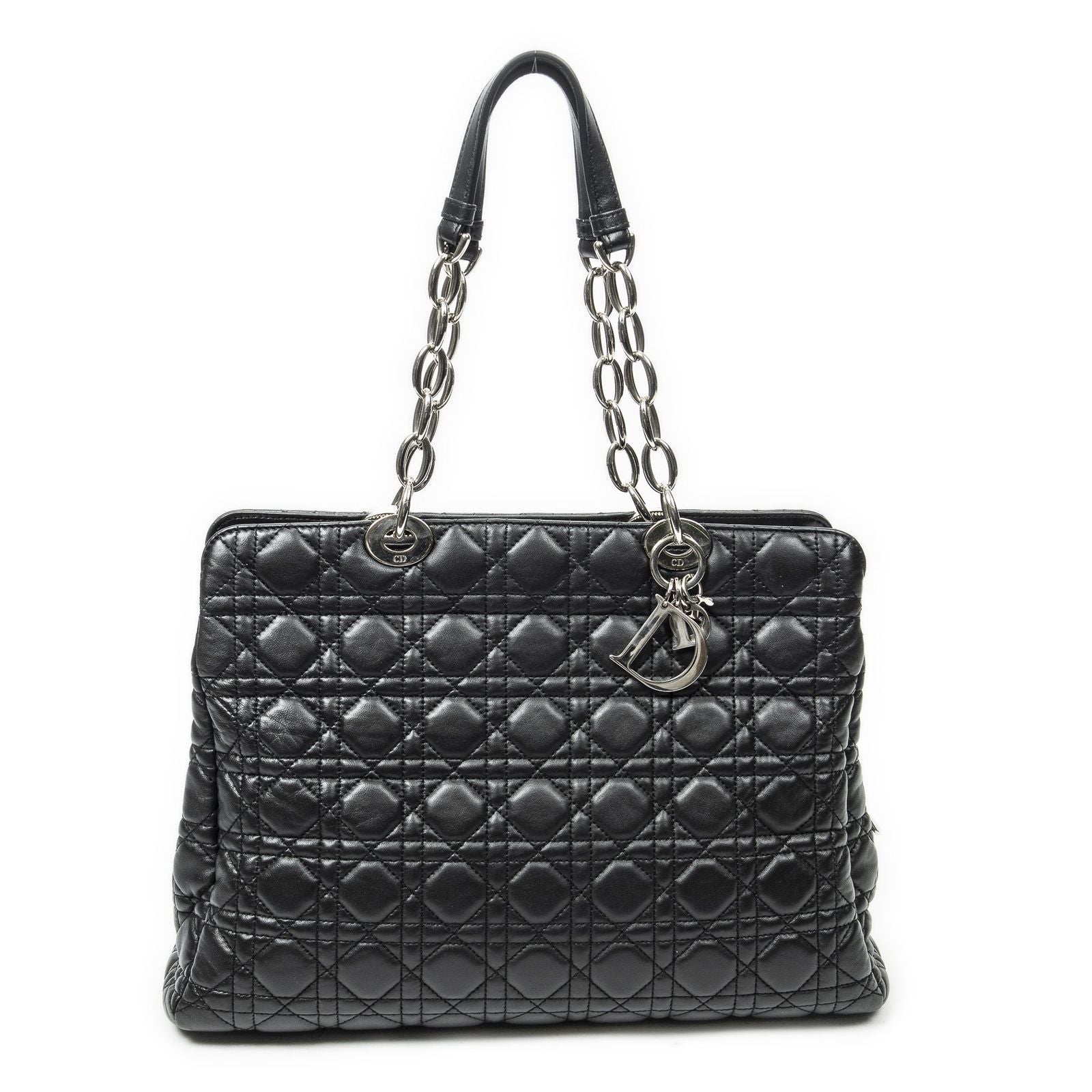 Dior Soft Shopping Tote Black Kanji Lambskin Leather