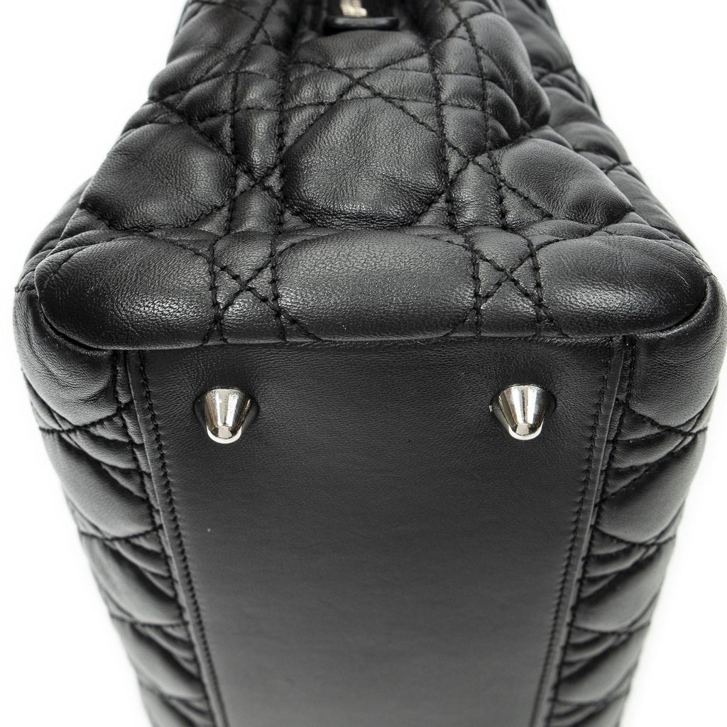 Dior Soft Shopping Tote Black Kanji Lambskin Leather — view 7