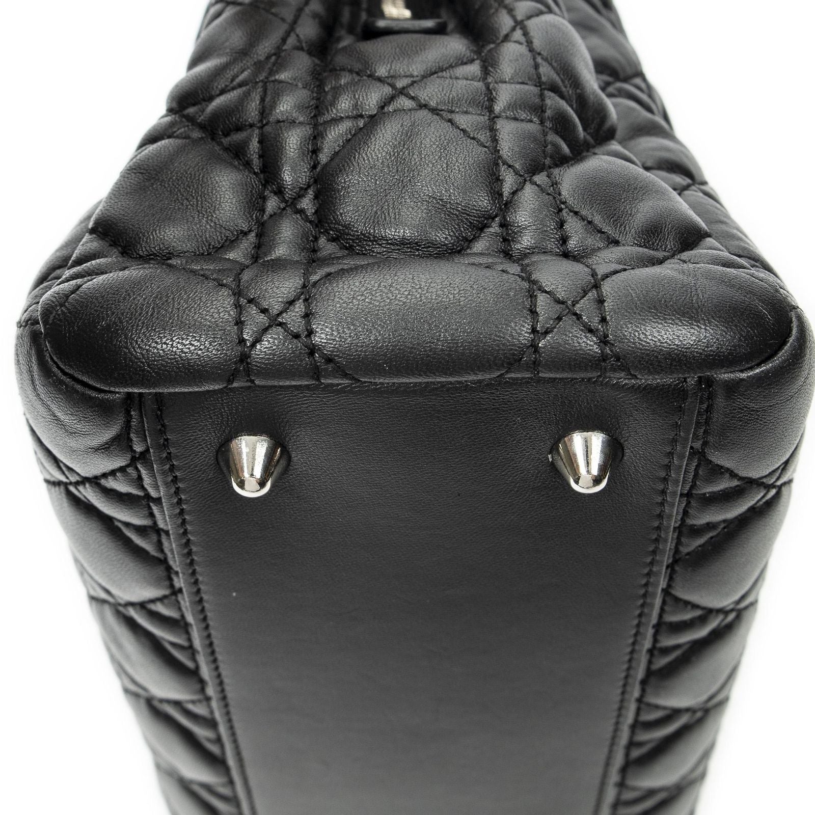 Dior Soft Shopping Tote Black Kanji Lambskin Leather — view 7