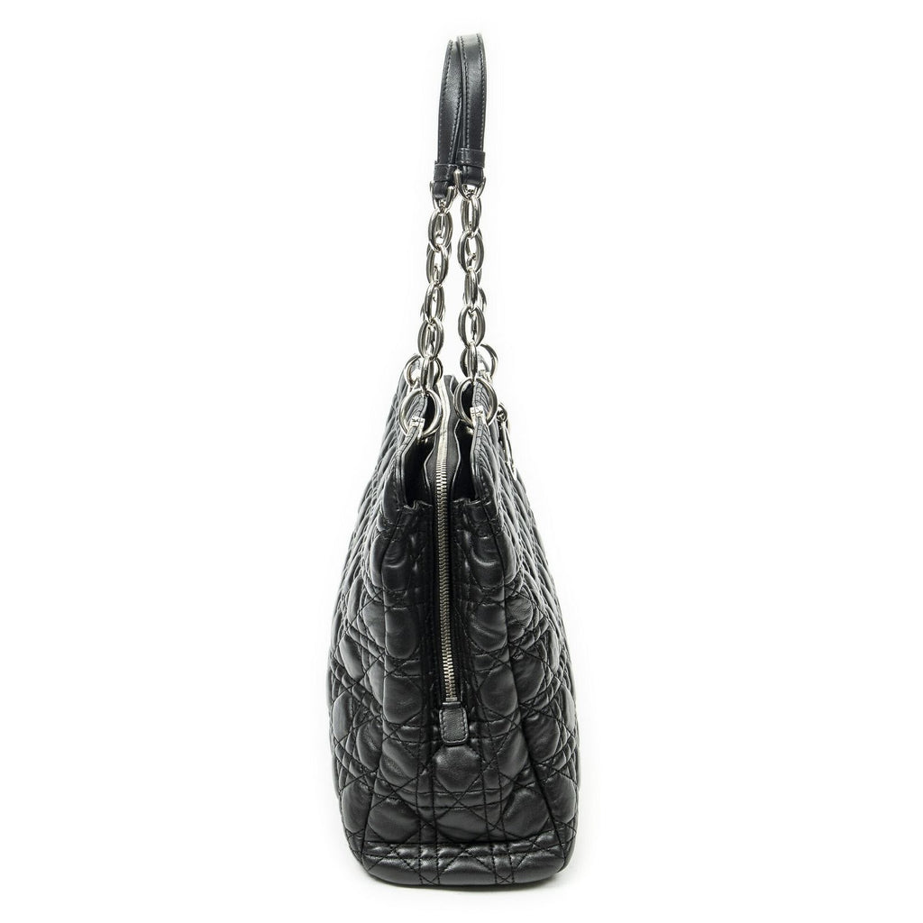 Dior Soft Shopping Tote Black Kanji Lambskin Leather — view 4
