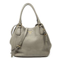 Prada Convertible Tote Gray Vitello Dyno