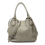 Prada Convertible Tote Gray Vitello Dyno