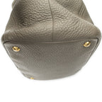 Prada Convertible Tote Gray Vitello Dyno — view 8