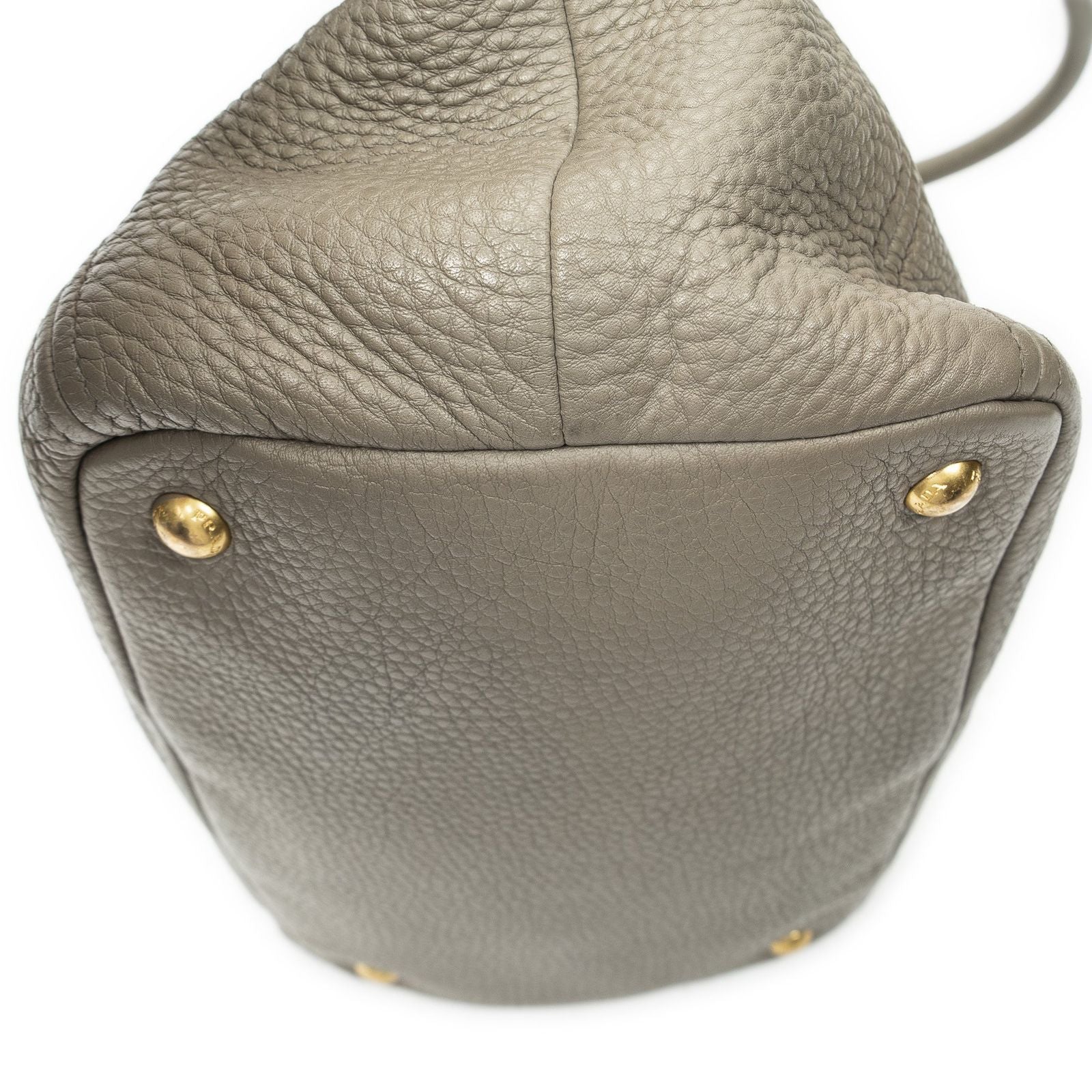 Prada Convertible Tote Gray Vitello Dyno — view 7