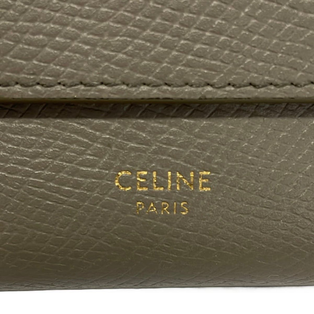 Celine Trifold Wallet Small Gray Beige — view 6