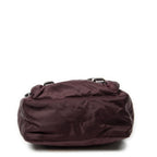 Prada Small Flap Buckle Messenger Burgundy Nylon Canvas — view 6