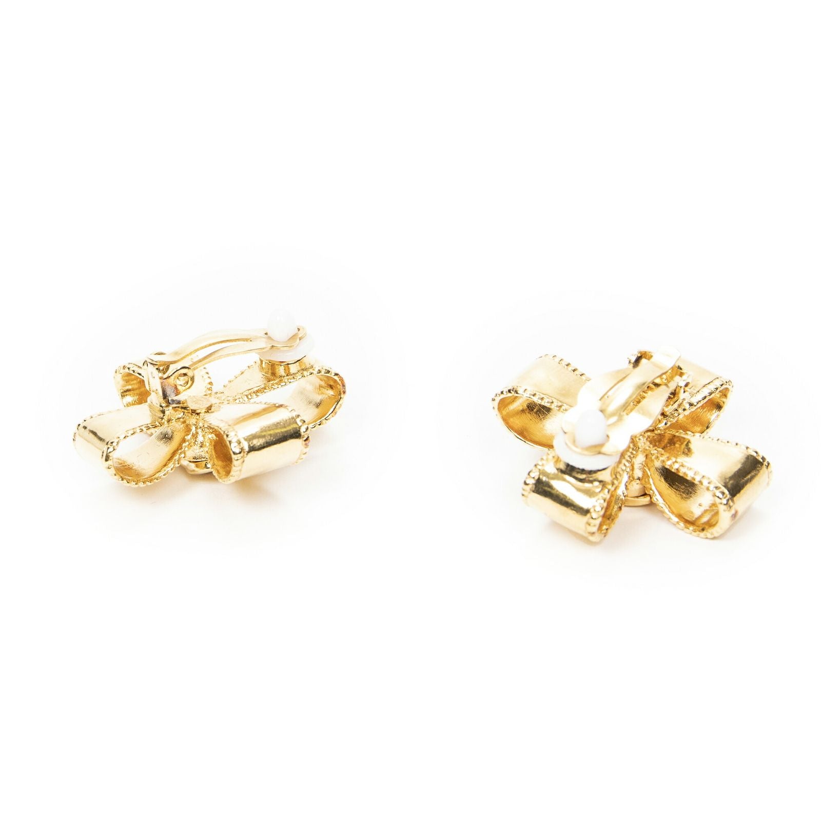 Chanel CC Logo Clip Type Earrings Gold Plated — view 2