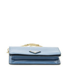 Prada Chain Wallet Blue Vitello Move — view 6