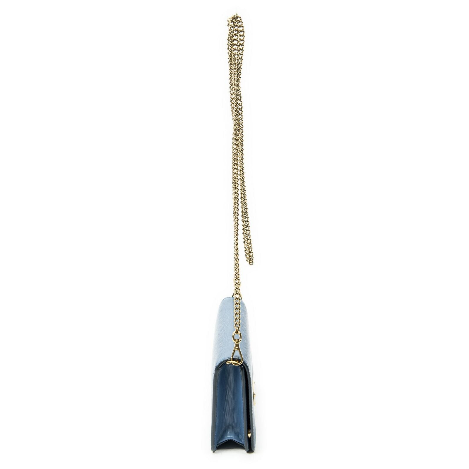 Prada Chain Wallet Blue Vitello Move — view 4