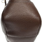 Prada Side Drawstring Push Lock Flap Dark Brown Vitello Dyno — view 8