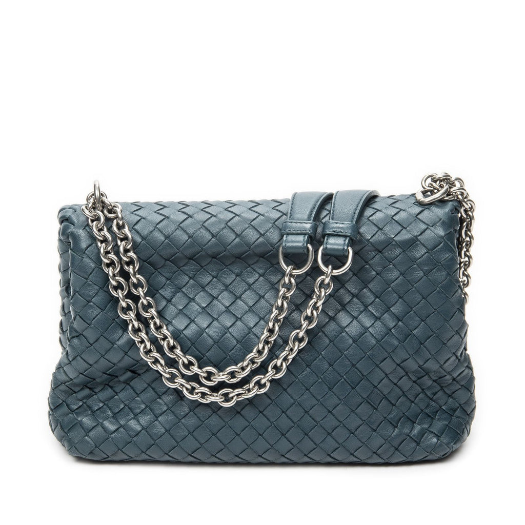 Bottega Venetamedium Olimpia Green Intrecciato Leather Messenger — view 5