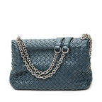 Bottega Venetamedium Olimpia Green Intrecciato Leather Messenger — view 5