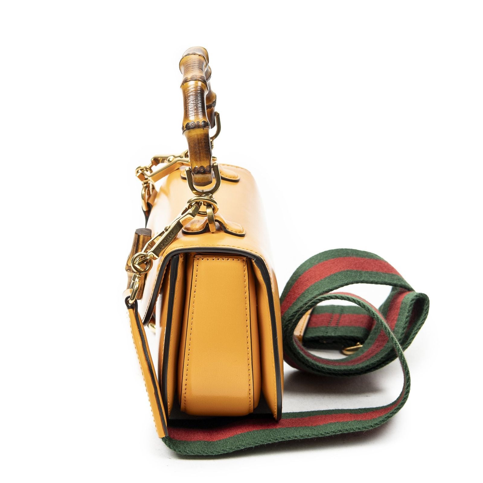 Gucci Mini Bamboo Smooth Calfskin Messenger — view 3