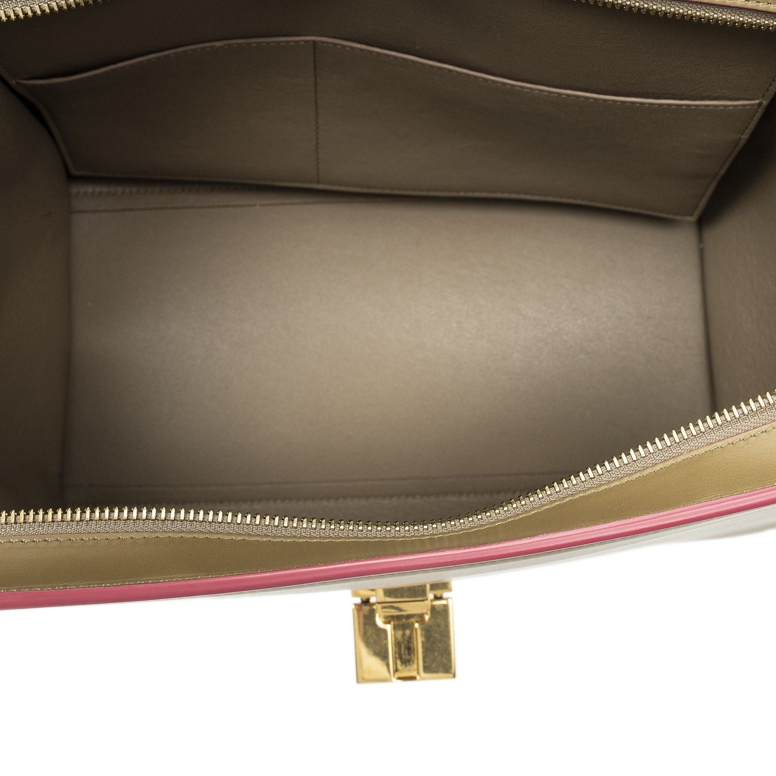 Celine Small Medium Swing Beige Pink Calfskin Leather Messenger — view 9