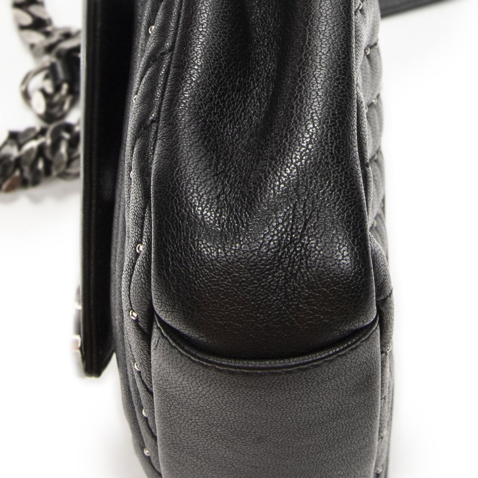 Saint Laurent Medium College Bag Black Matelasse Chez Blanc Leather — view 8