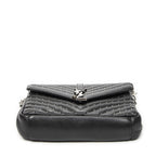 Saint Laurent Medium College Bag Black Matelasse Chez Blanc Leather — view 6