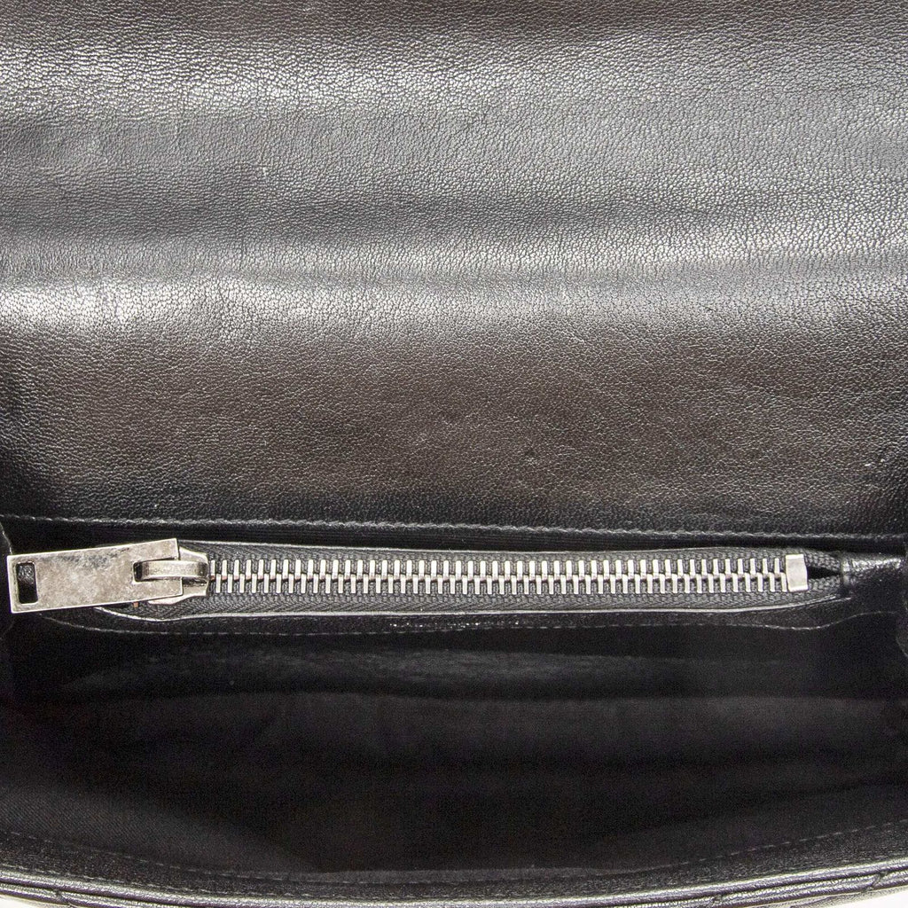 Saint Laurent Medium College Bag Black Matelasse Chez Blanc Leather — view 9