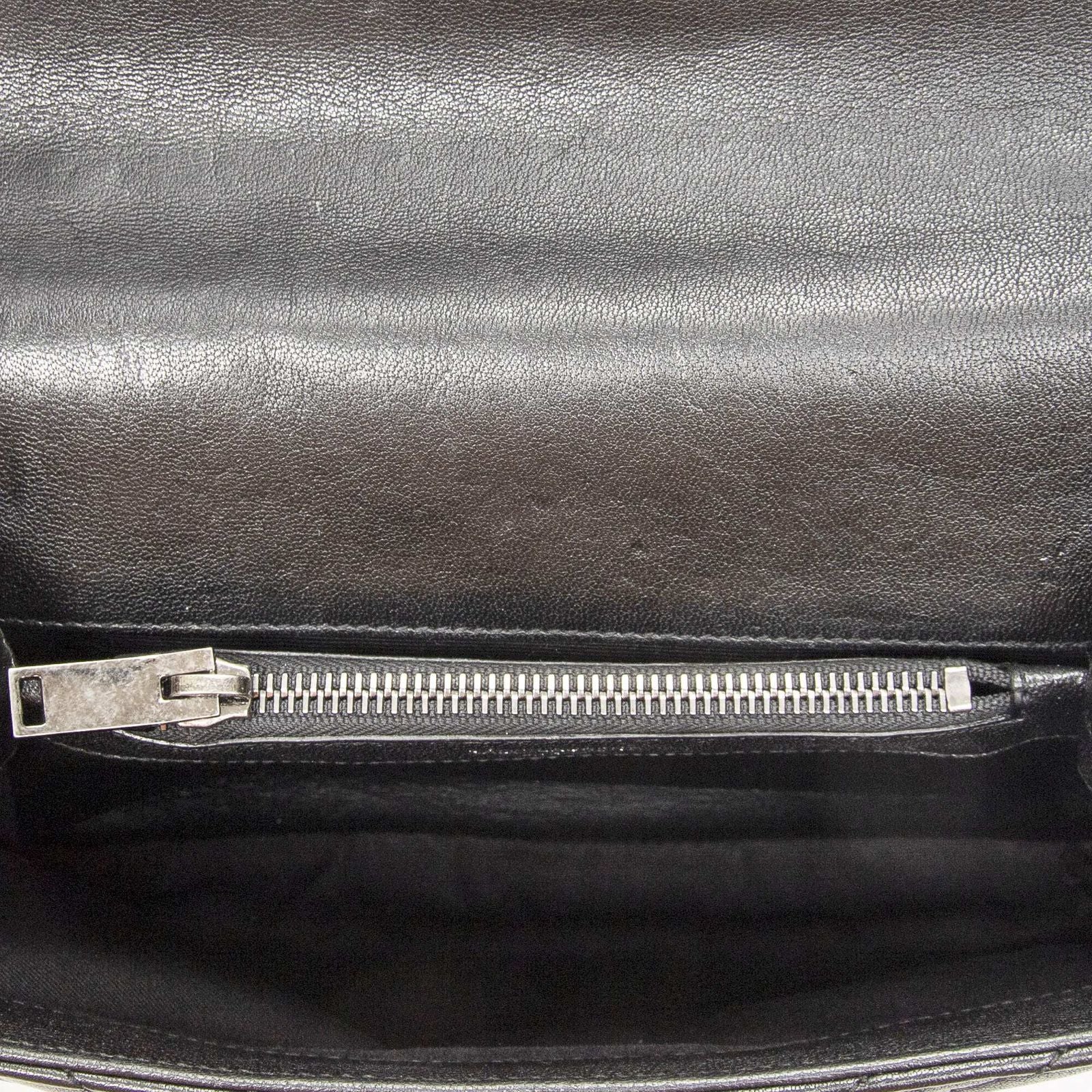 Saint Laurent Medium College Bag Black Matelasse Chez Blanc Leather — view 9