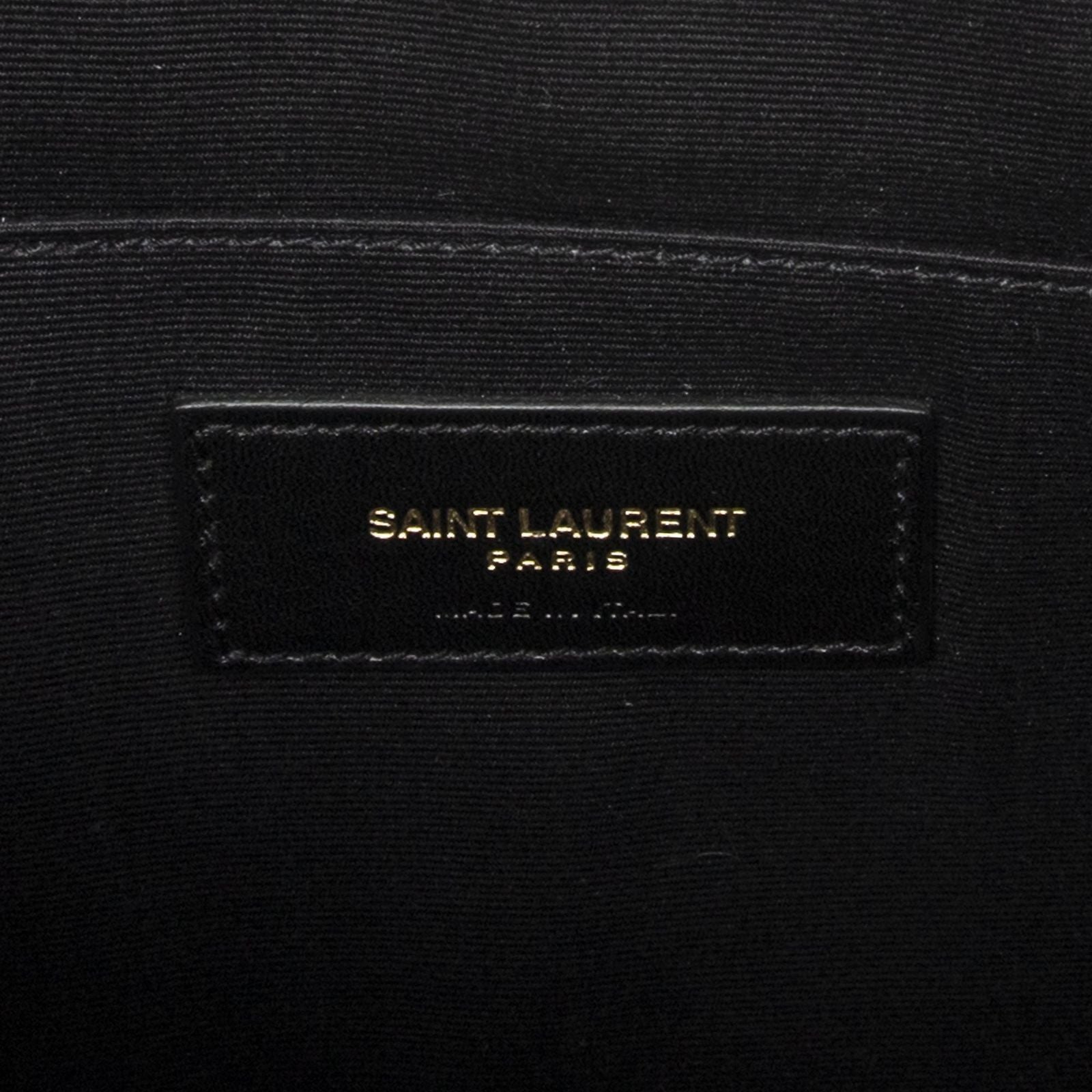 Saint Laurent Cassandre Clutchblack Matelasse Chez Blanc Leather Shoulder — view 5