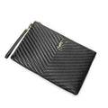Saint Laurent Cassandre Clutchblack Matelasse Chez Blanc Leather Shoulder