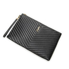 Saint Laurent Cassandre Clutchblack Matelasse Chez Blanc Leather Shoulder