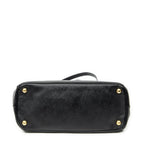 Prada Large Double Zip Galleria Tote Black Saffiano Leather — view 6