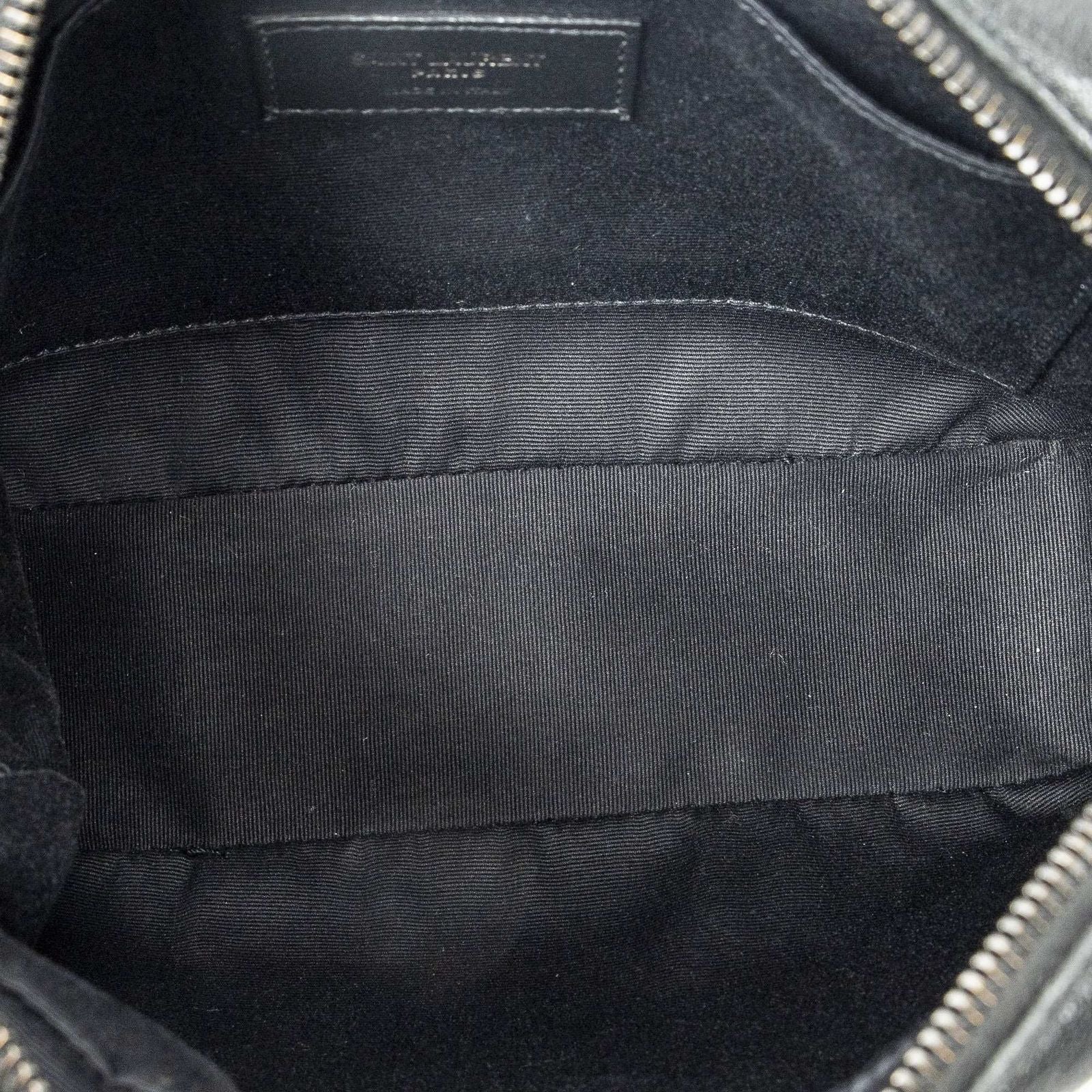 Saint Laurent le Camera Black Goatskin Leather Messenger — view 9