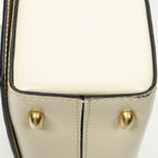 Celine Vintage Flap Top Handle Ivory Calfskin Leather — view 8