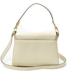 Celine Vintage Flap Top Handle Ivory Calfskin Leather — view 5