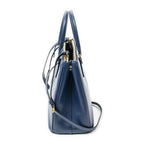 Prada Large Double Zip Galleria Tote Dark Blue Saffiano Leather — view 3