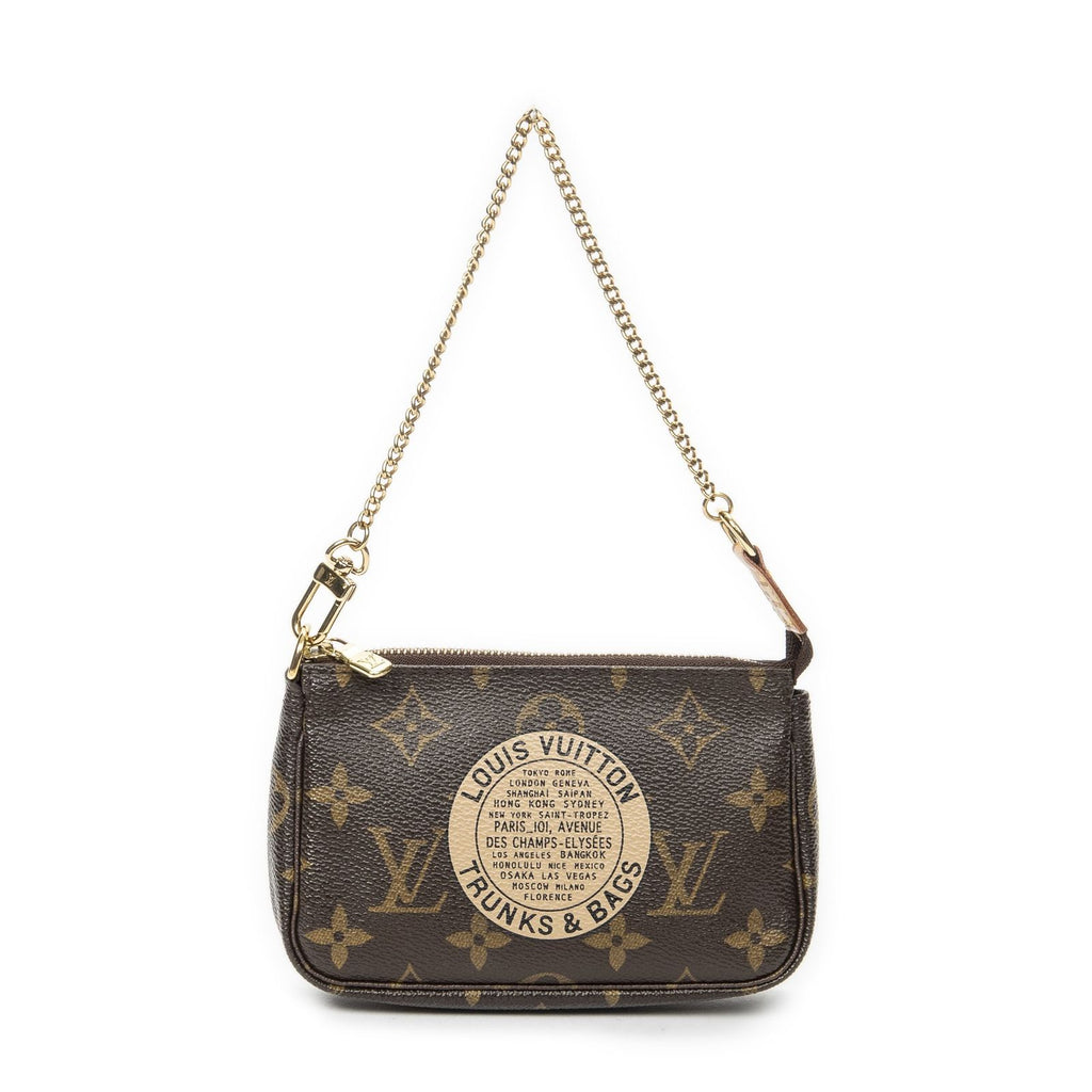 Louis Vuitton Mini Pochette Beige Brown Monogram Compolis