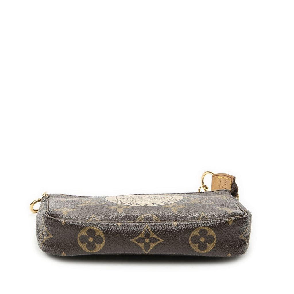 Louis Vuitton Mini Pochette Beige Brown Monogram Compolis — view 6