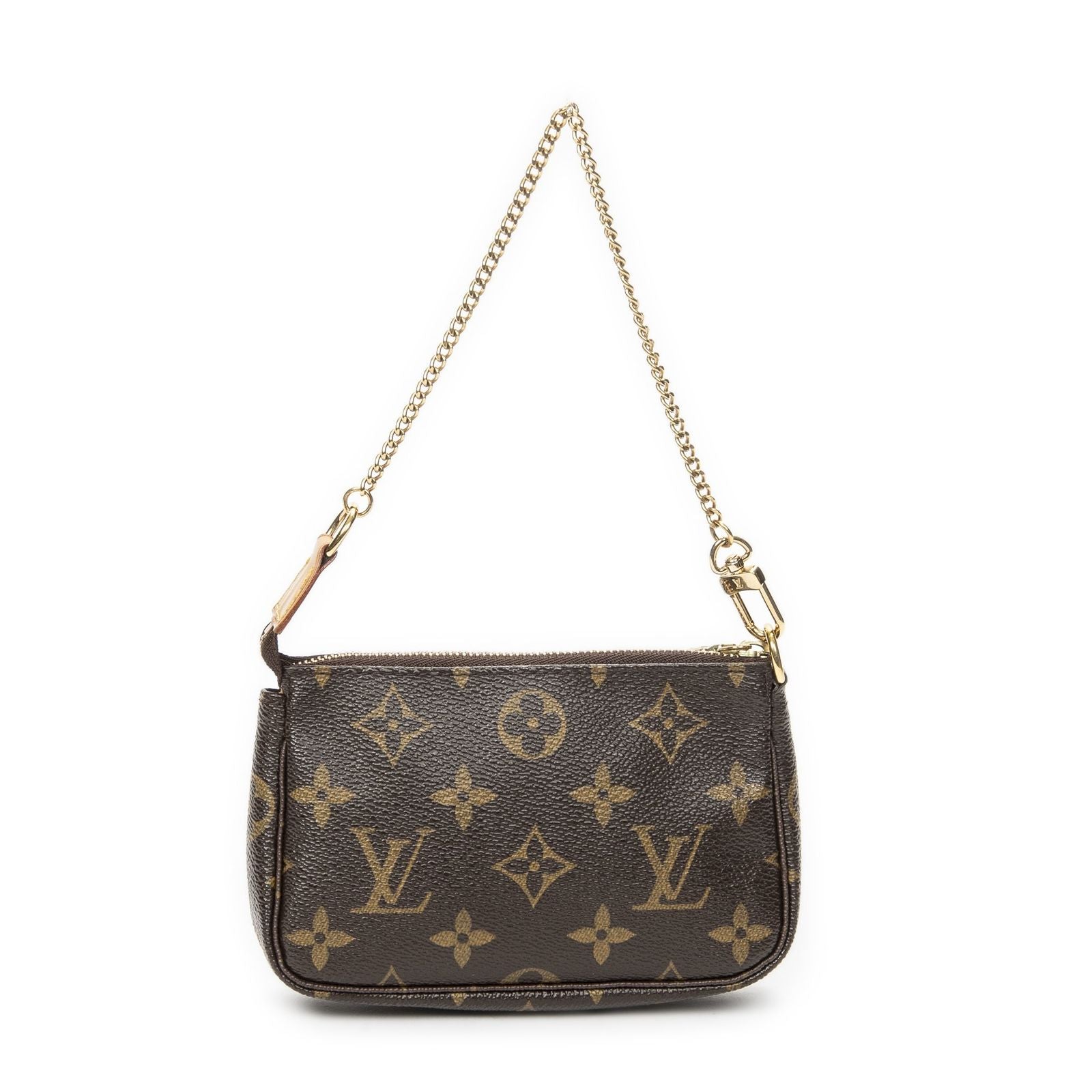 Louis Vuitton Mini Pochette Beige Brown Monogram Compolis — view 5