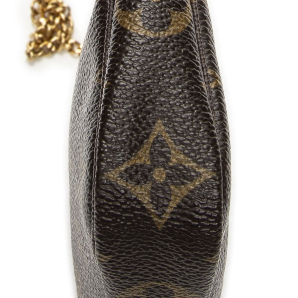 Louis Vuitton Mini Pochette Beige Brown Monogram Compolis — view 7