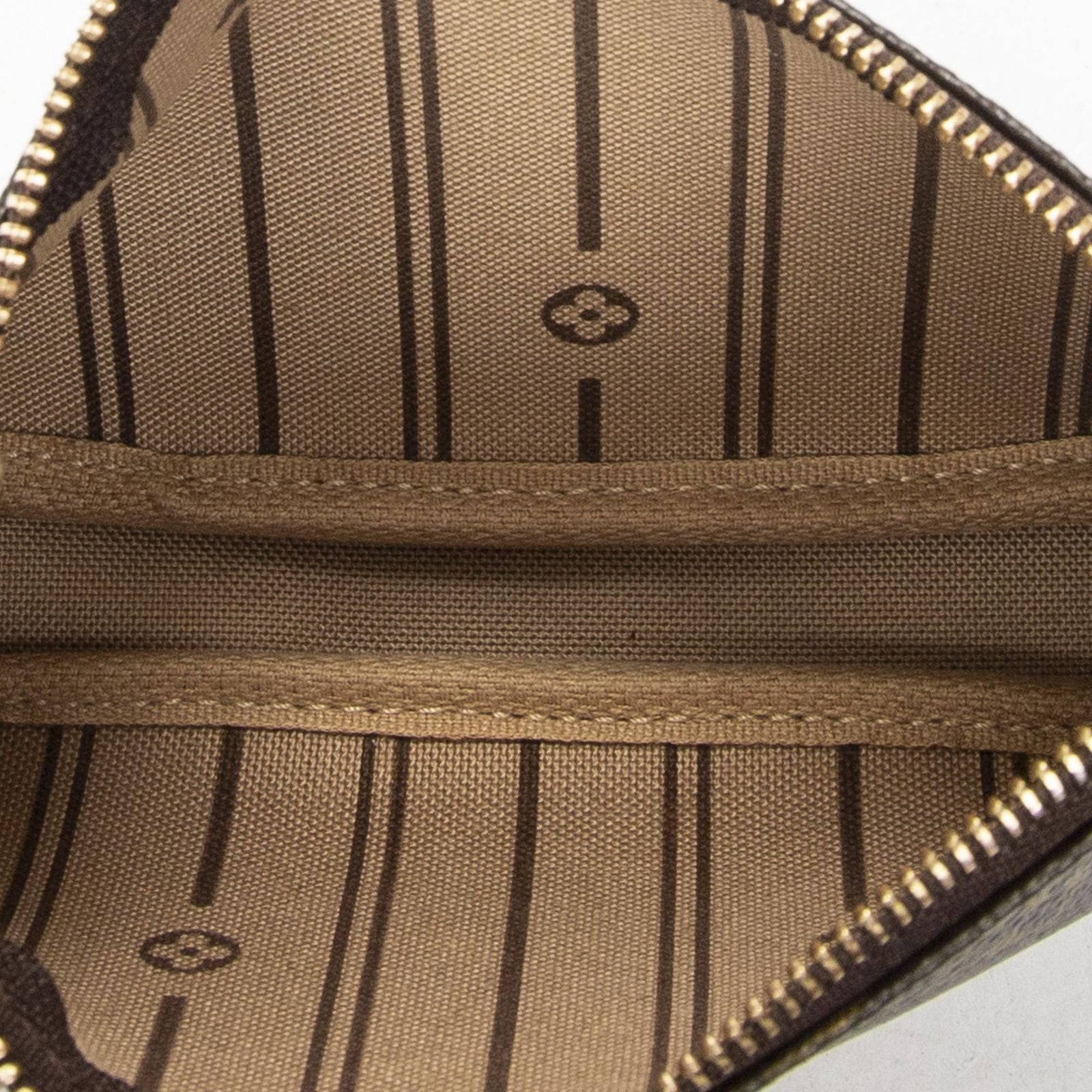 Louis Vuitton Mini Pochette Beige Brown Monogram Compolis — view 9