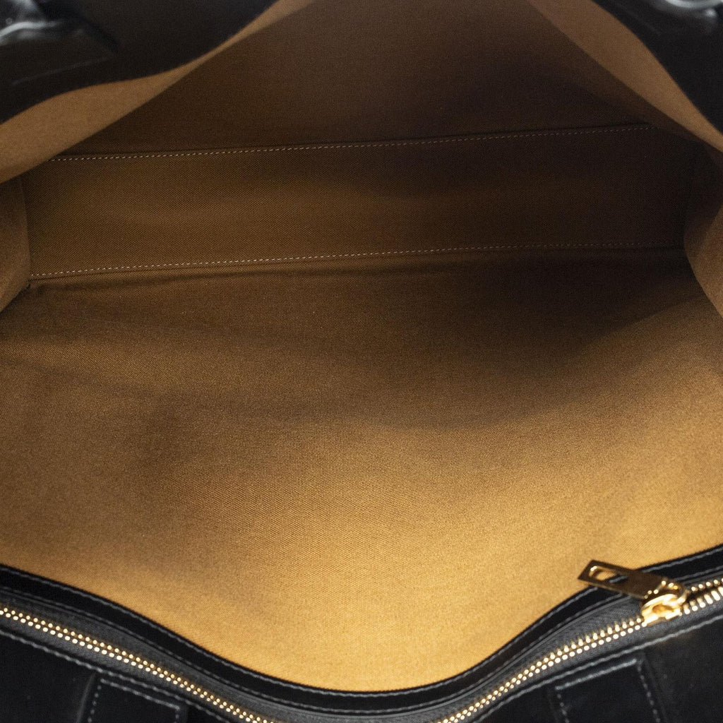 Celine Medium Vertical Cabas Black Brown Triomphe Canvas Messenger — view 9