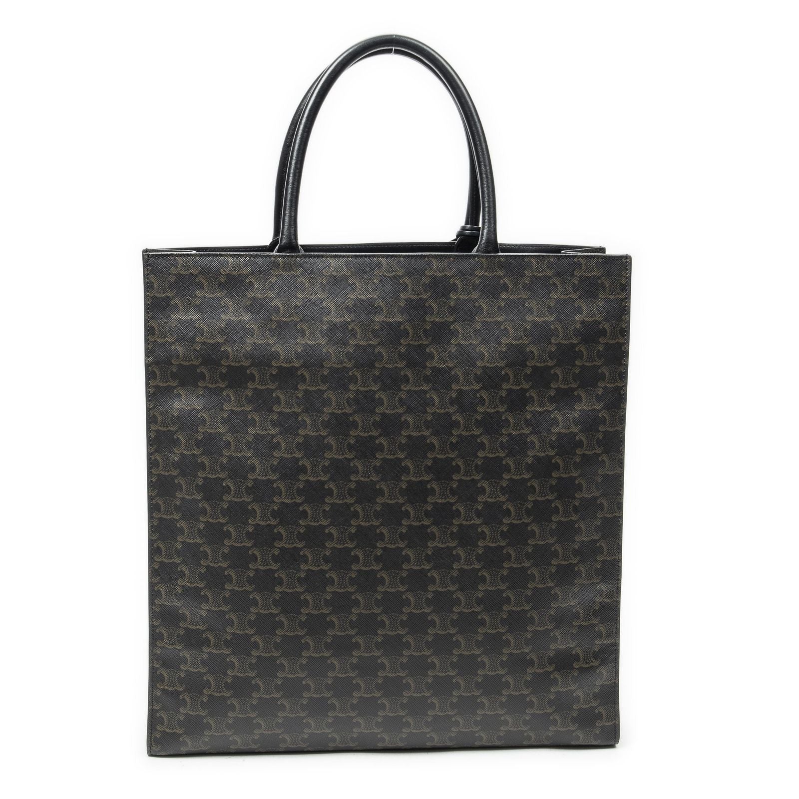 Celine Medium Vertical Cabas Black Brown Triomphe Canvas Messenger — view 5