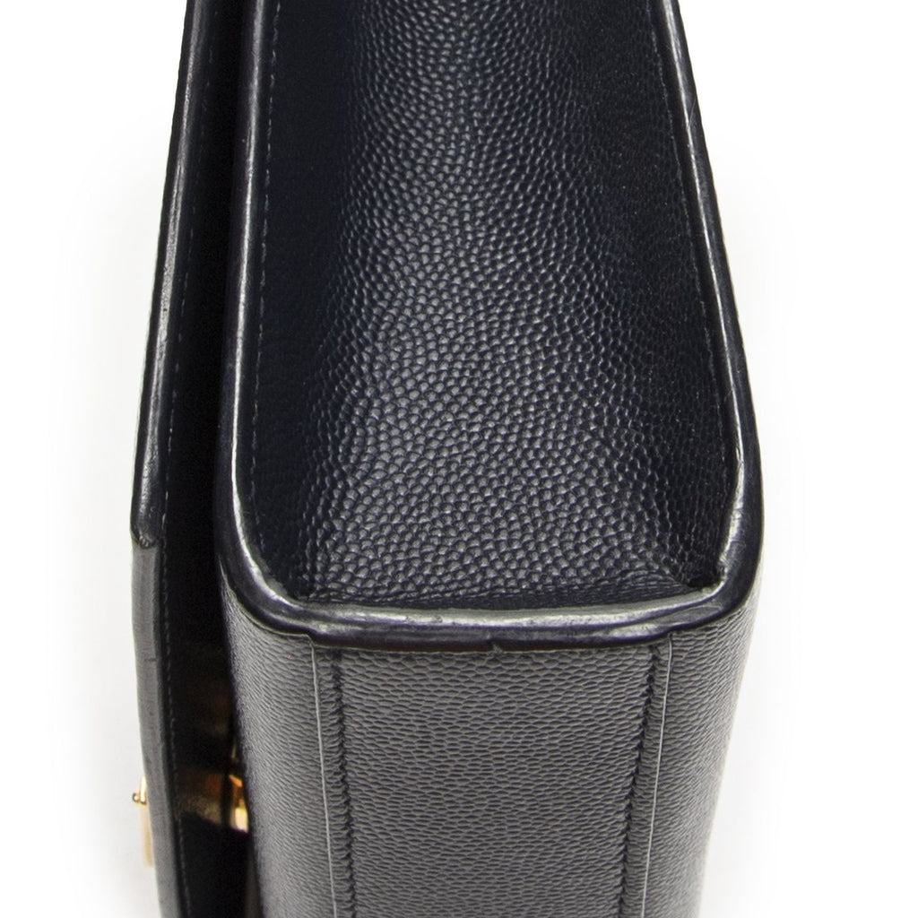 Saint Laurent Midi Amkeit Navy Gray Nde Poudre Leather Messenger — view 8
